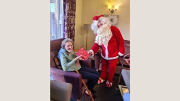 Residents at Sunderland care home have an exciting visitor from the North Pole